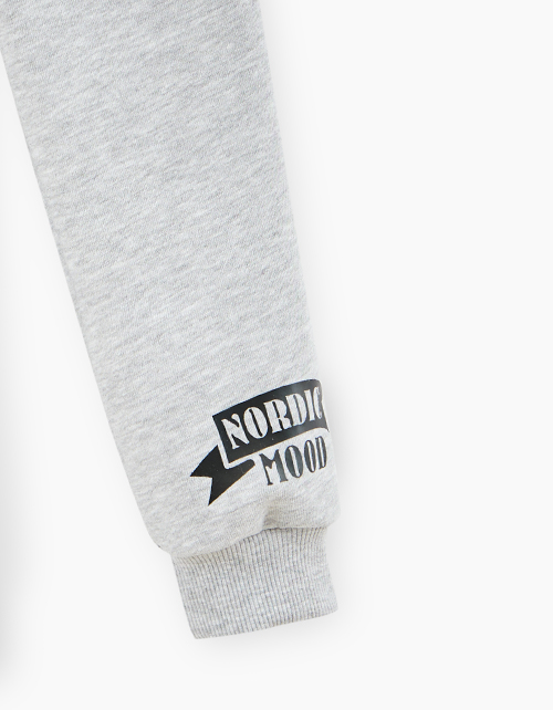 Брюки-джоггеры цвета серый меланж для мальчика