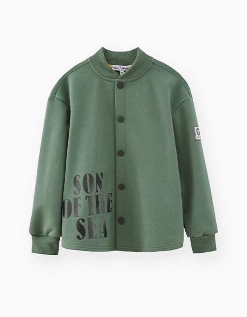 Стильный жакет-рубашка цвета хаки для мальчика Стильный жакет-рубашка цвета хаки для мальчика