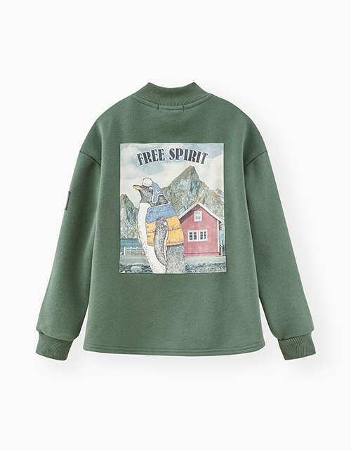 Стильный жакет-рубашка цвета хаки для мальчика Стильный жакет-рубашка цвета хаки для мальчика