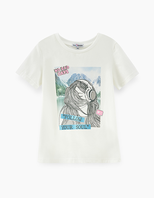 Купить молочную футболку для девочки