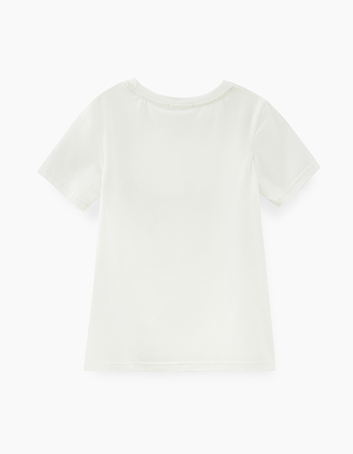 Купить молочную футболку для девочки