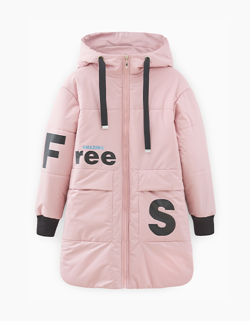 Темно-розовая осенняя куртка для девочки