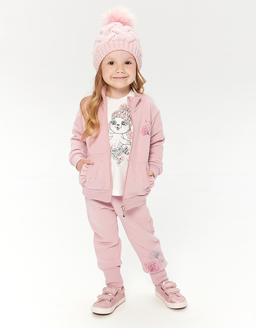 Темно-розовые брюки-джоггеры для девочки