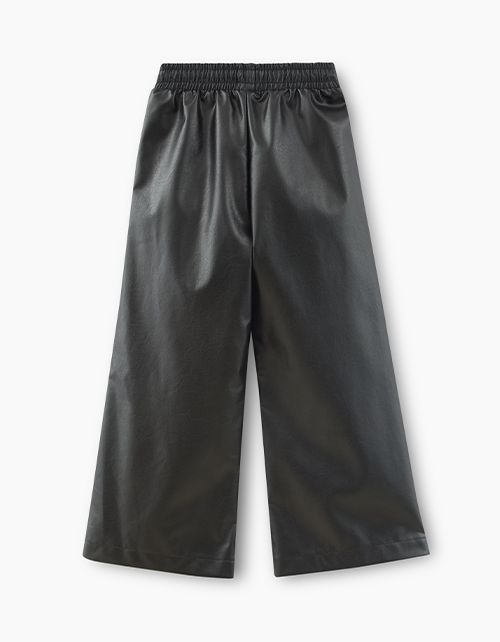 Широкие черные брюки для девочки