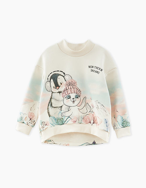 Молочный свитшот для девочки