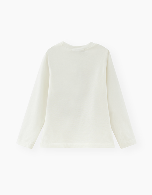 Молочный лонгслив для девочки