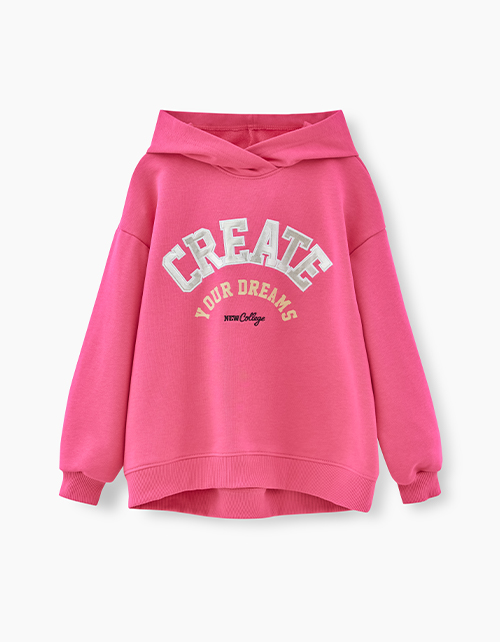 Худи цвета маджента для девочки