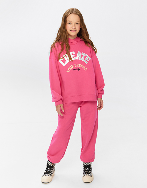 Худи цвета маджента для девочки