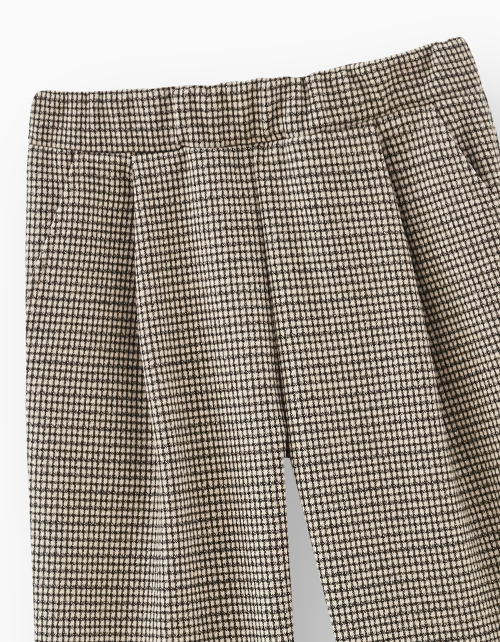 Клетчатые прямые брюки для девочки Клетчатые прямые брюки для девочки