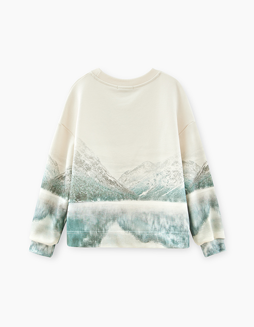 Молочный свитшот для девочки