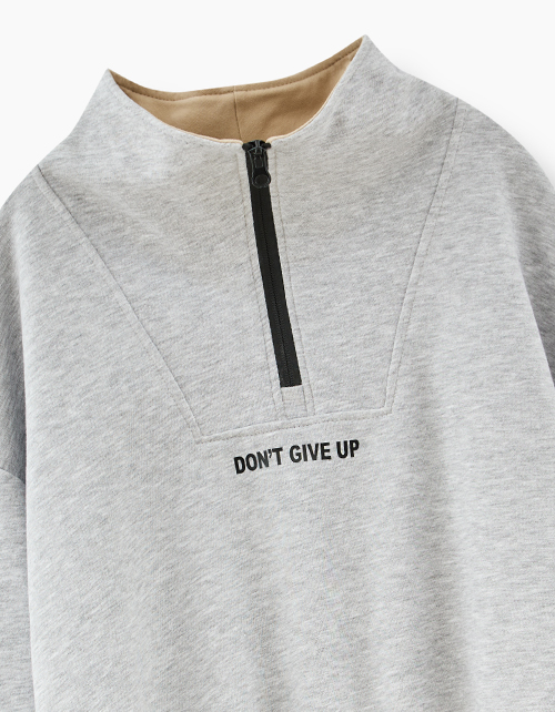 Серый свитшот для девочки