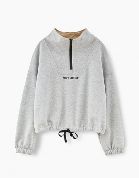 Серый свитшот для девочки