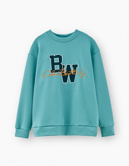 Бирюзовый свитшот для мальчика