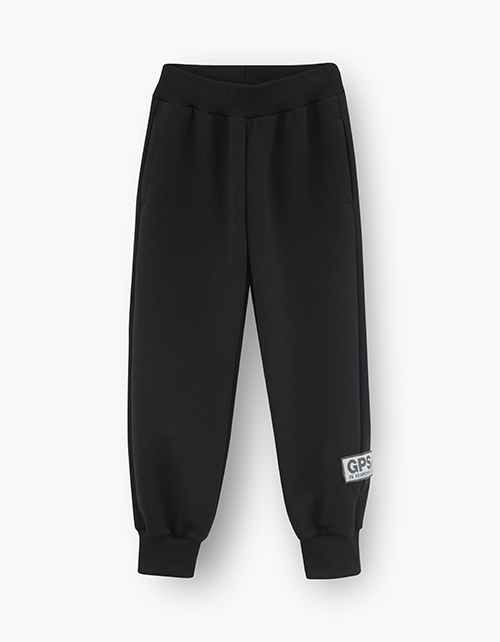 Черные брюки-джоггеры для мальчика