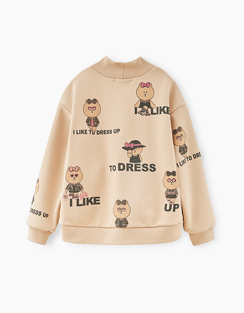 Бежевый свитшот для девочки