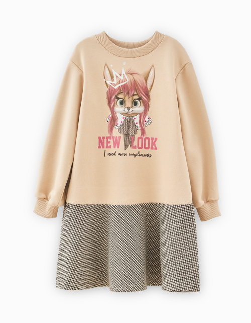 Комбинированное платье