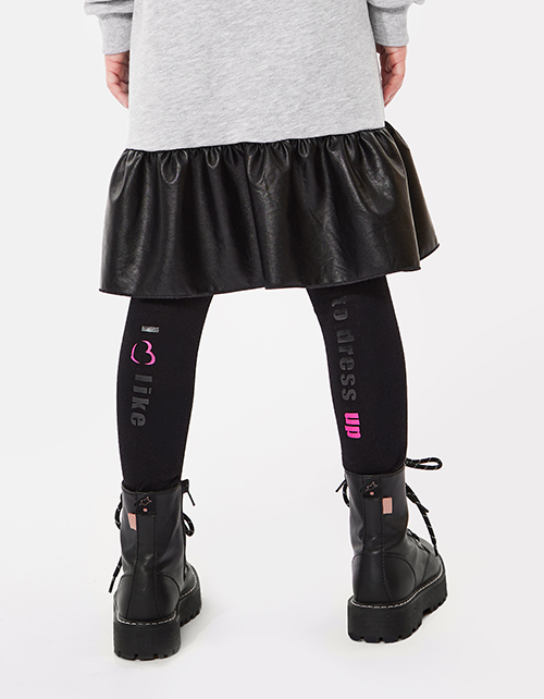 Черные колготки с авторским дизайном