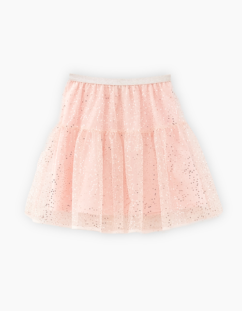 Нарядная светло-коралловая юбка