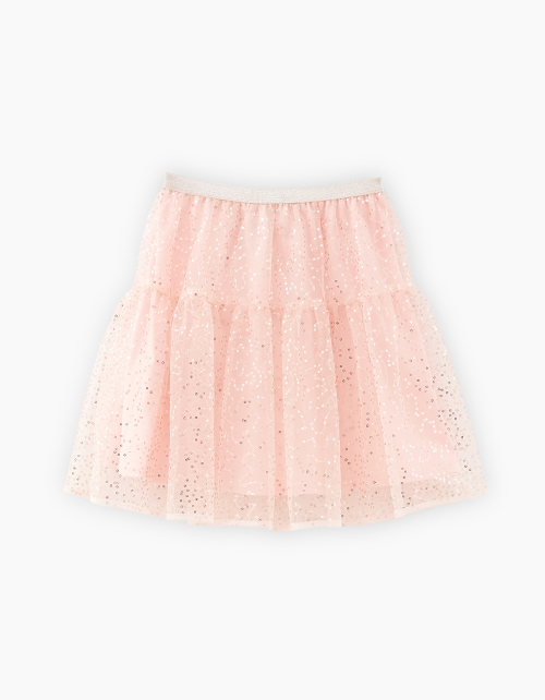 Нарядная светло-коралловая юбка