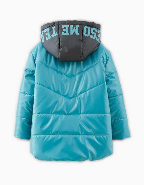 Зимняя куртка цвета темная бирюза для мальчика