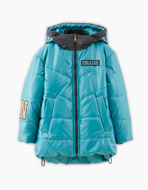 Зимняя куртка цвета темная бирюза для мальчика