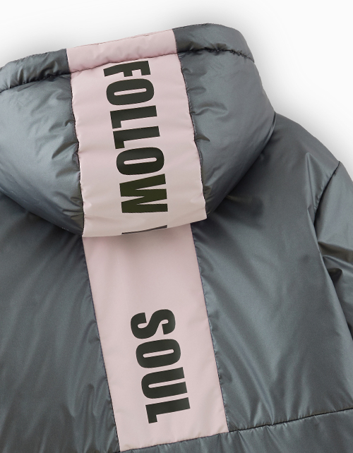 Стильная зимняя двусторонняя куртка для девочки