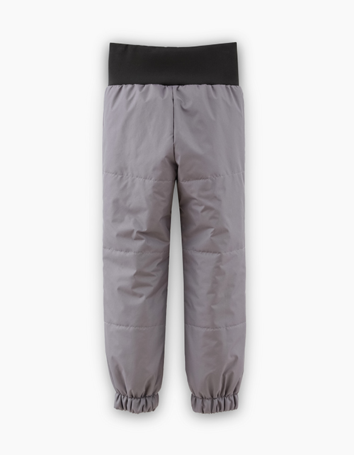 Темно-серые утепленные брюки для девочки