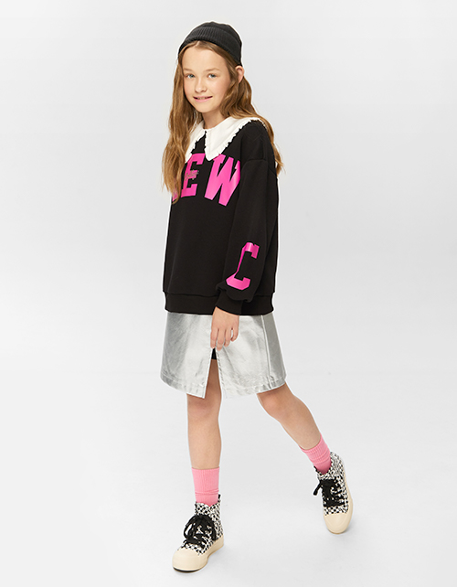 Юбка-шорты цвета серебро