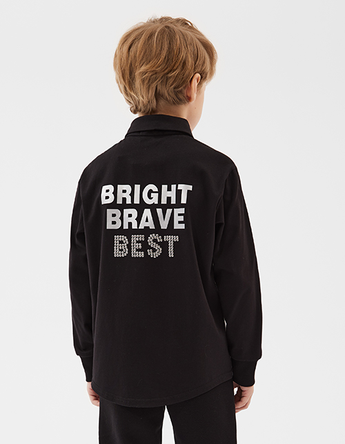 Комбинированная рубашка для мальчика