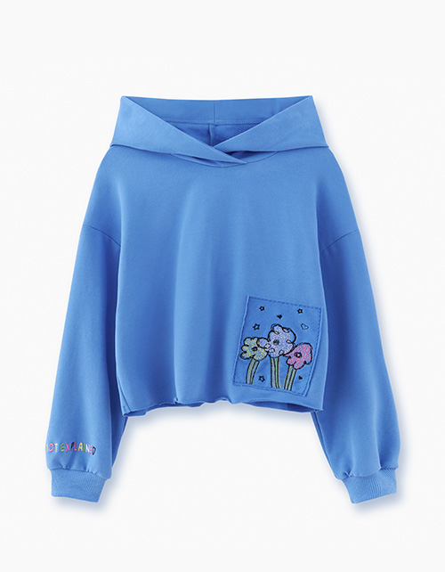 Лазурное худи для девочки