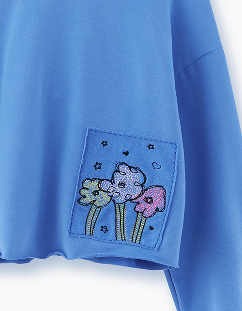 Лазурное худи для девочки