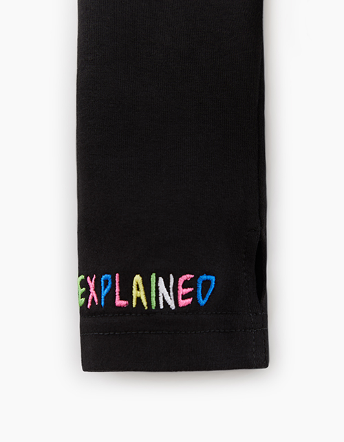 Черный лонгслив для девочки