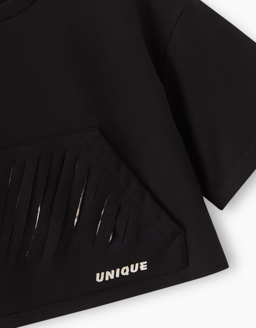 Укороченная футболка для девочки