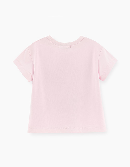 Нежно-розовая футболка для девочки