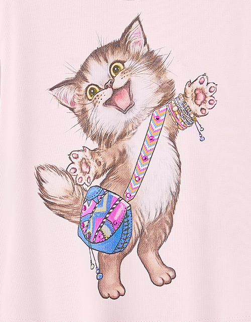 Нежно-розовая футболка для девочки