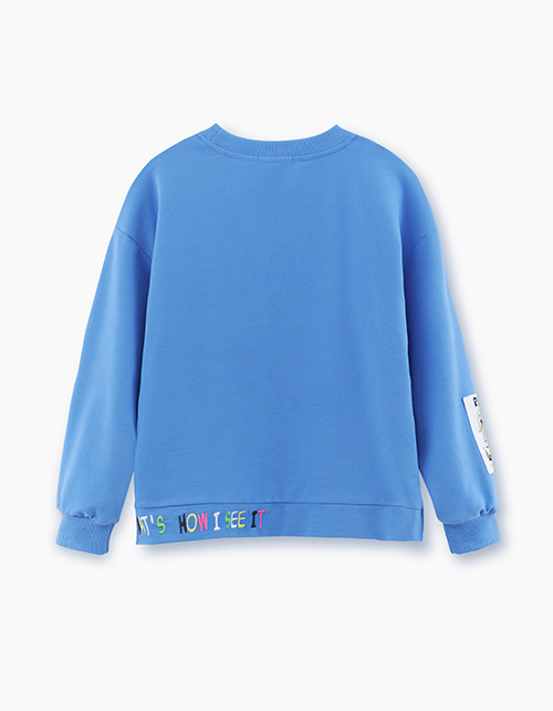 Лазурный свитшот для девочки