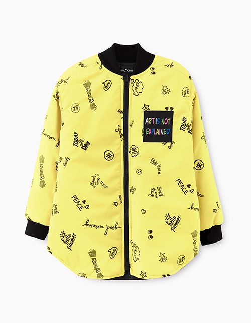 Двусторонняя куртка-бомбер для девочки