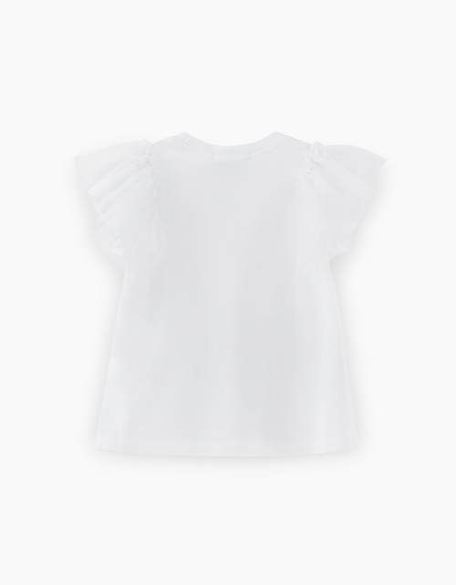 Стильная белая футболка для девочки