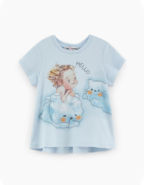 Небесно-голубая туника для девочки