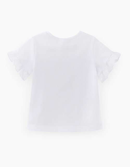 Стильная белая футболка для девочки