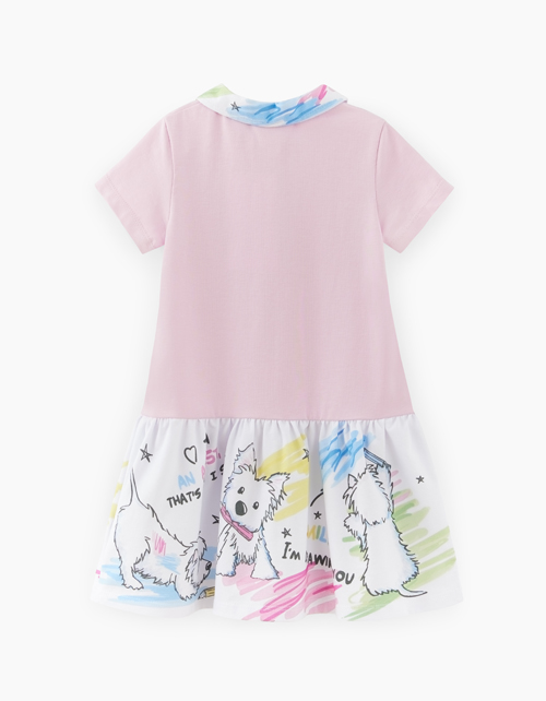 Светло-сиреневое платье-поло