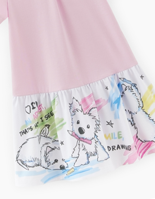 Светло-сиреневое платье-поло