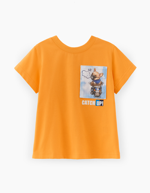 Футболка оттенка маракуйя для мальчика