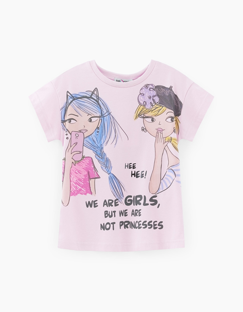 Светло-сиреневая футболка для девочки