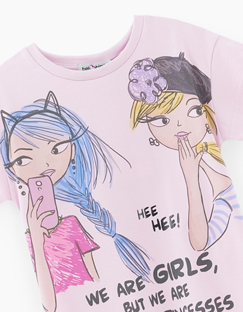 Светло-сиреневая футболка для девочки