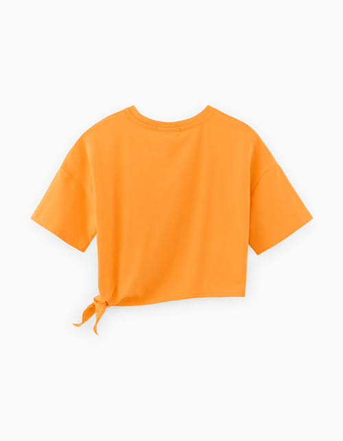 Футболка сочного оттенка маракуйя для девочки