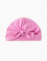 Розовая шапка-чалма для девочки