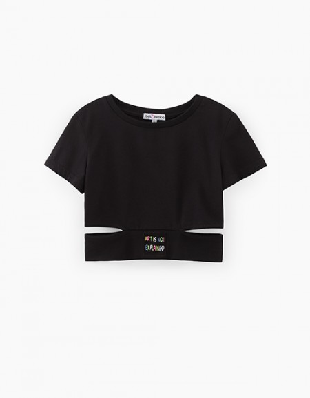 Топ чёрный для девочки