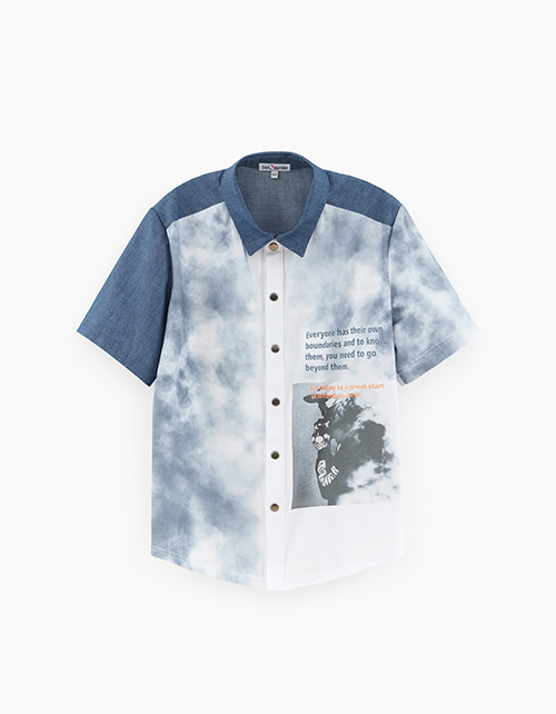 Сорочка комбинированная для мальчика Сорочка комбинированная для мальчика