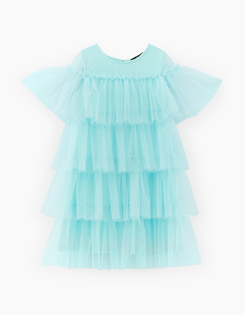 Платье нарядное светло-бирюзовое